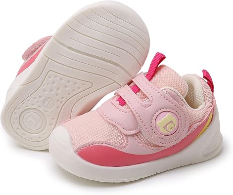 SOFMUO Baby Shoes Trainers Infant Girls Boys Breathable Outdoor Sneakers Toddler First Walkers Little Kids Tennis Walking Shoe 1-4 Years
