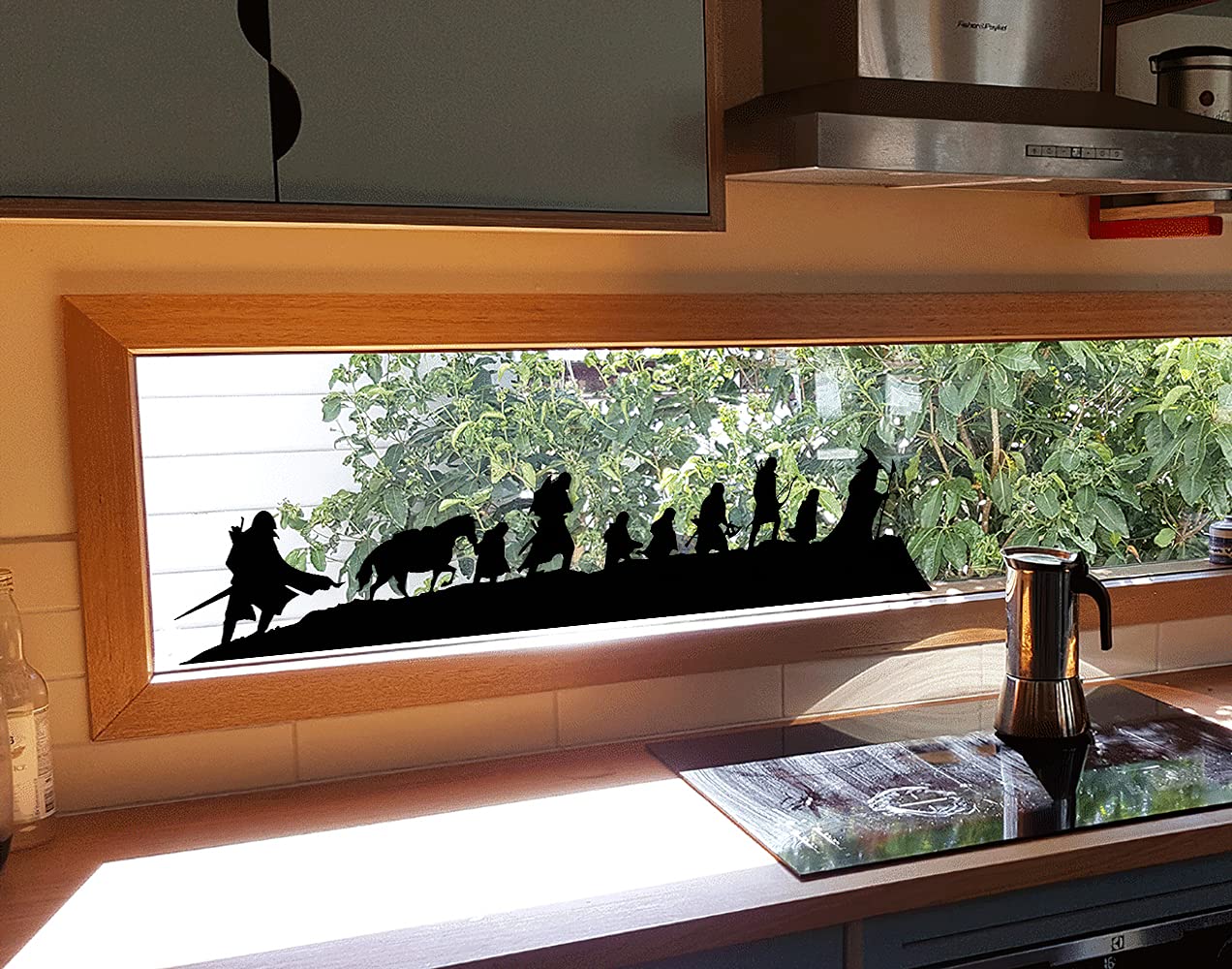 adesivo murale bambini albero Skyline Il signore degli anelli per soggiorno camera da letto nvbhjyu Vinile Fantasia Nero indoor