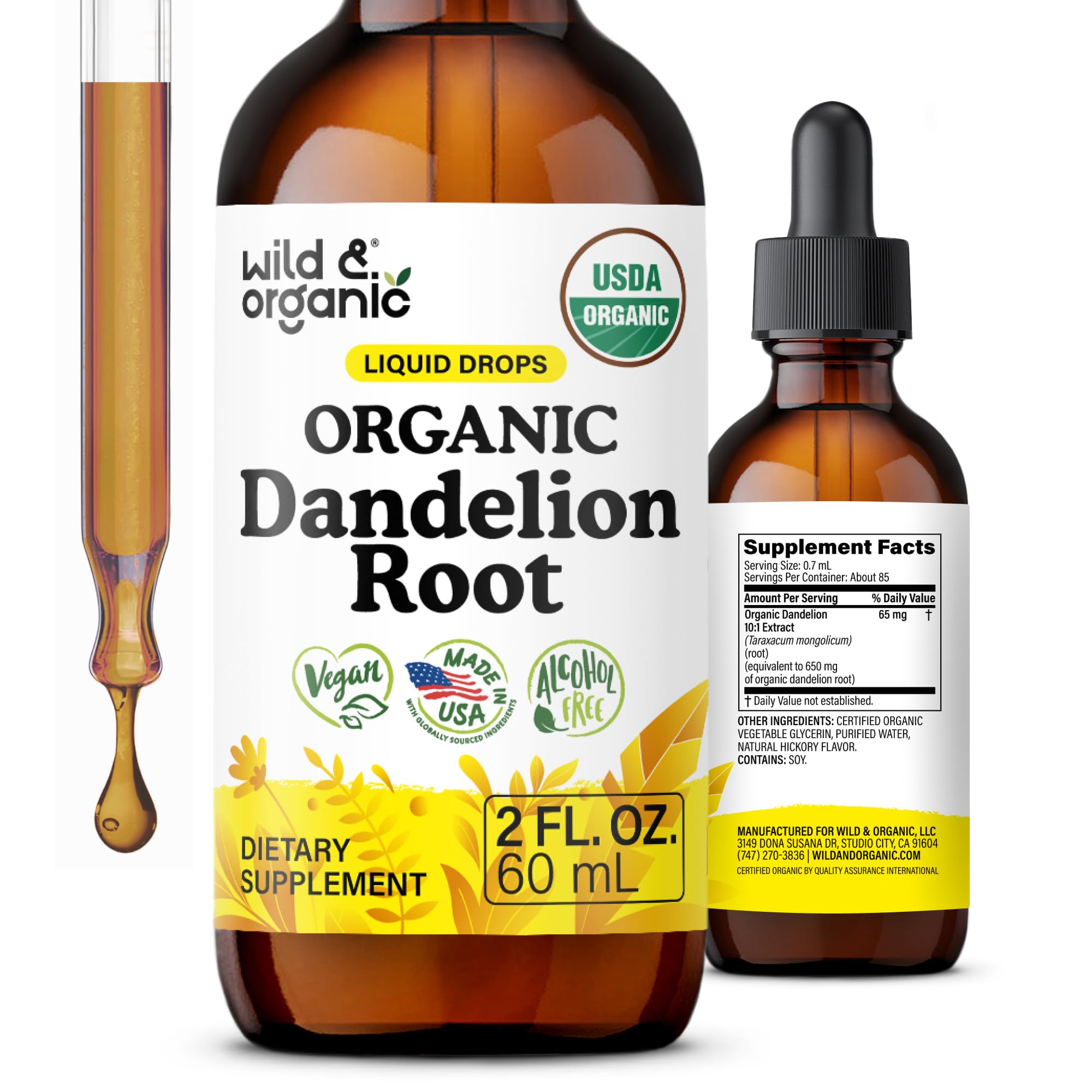 USDA Organic Dandelion Root Extract Drops - Liver Cleanse Detox - 4 oz — Amazon image 10