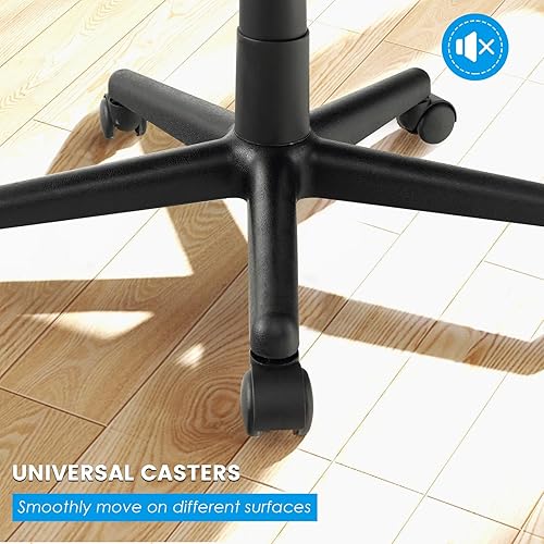 Miniatura 8 de COSTWAY Silla ergonómica de oficina en casa, silla de escritorio de malla con respaldo medio con soporte lumbar y función mecedora, silla giratoria