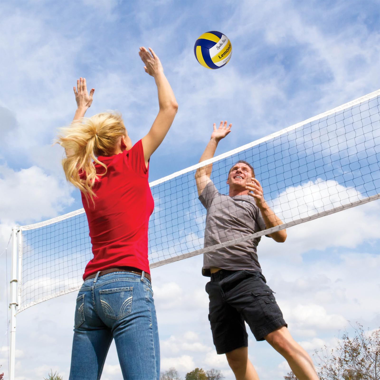 Lemondo Voleibol de piel sintética suave al tacto, resistente al agua, con bomba, para interior y exterior, pelota de agua para juegos, piscina, playa, pelotas, regalo de verano (con bomba)