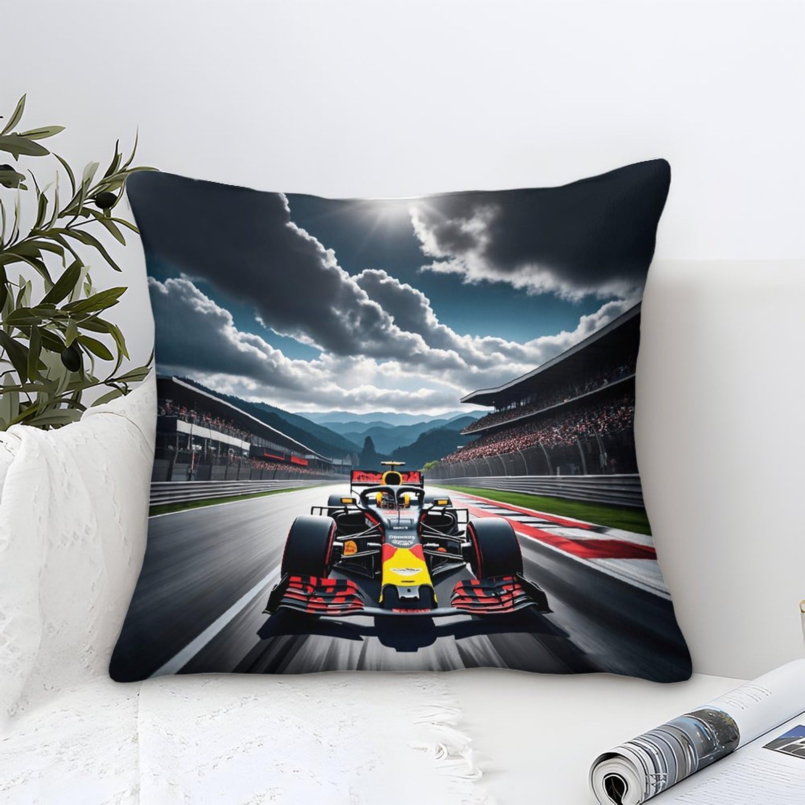 Dafufbw Formulaa Racing-5 Formulaa Racing Cushion Cover 45X45cm, Racing Car Throw Pillow Case Decor For Home Livingroom Couch Bedroom Sofa Decorate