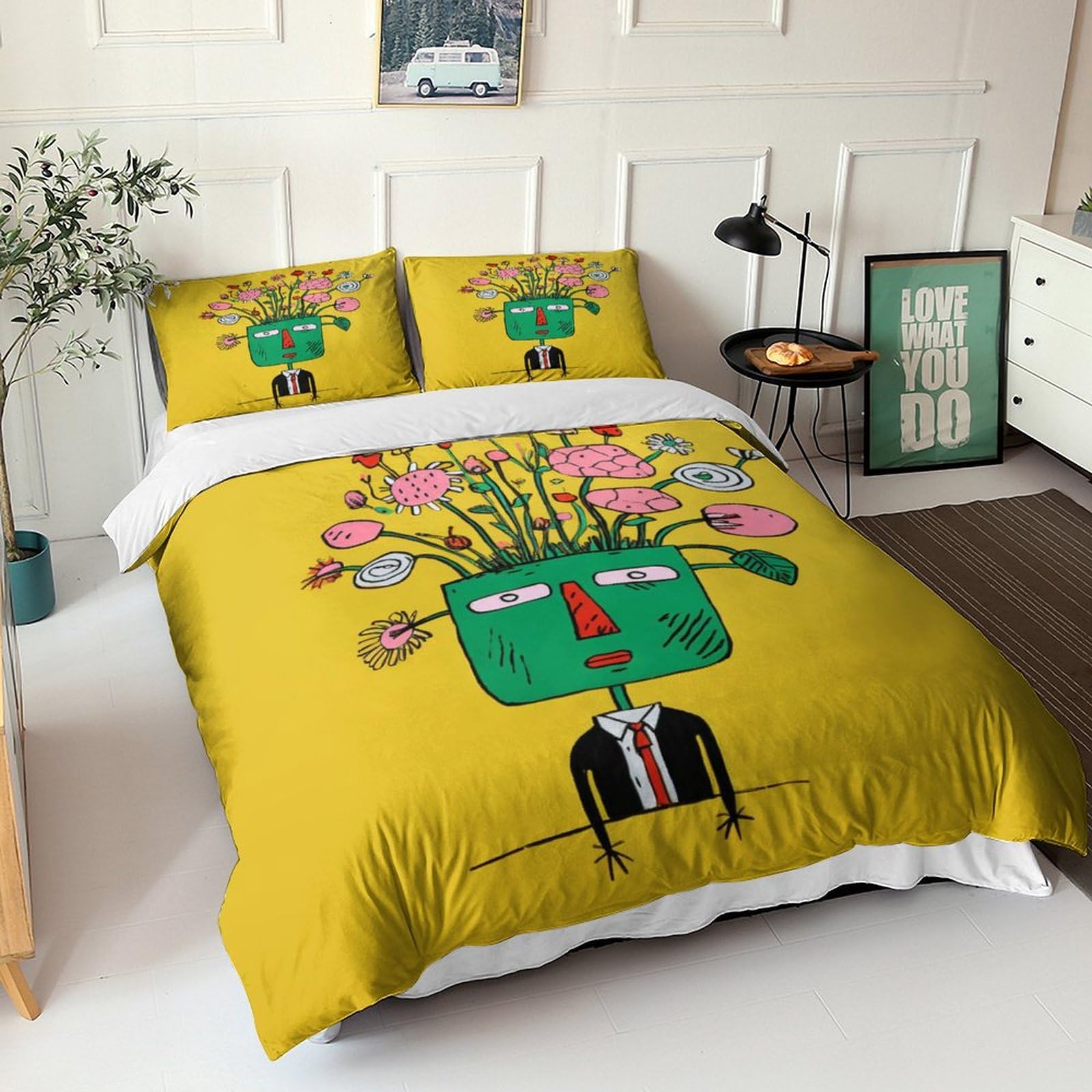 Arte Abstracto 3 Piezas Juego Funda Nordica Cama con Patrón De,Dibujo Abstracto Funda Edredon Microfibra Suave Transpirable Y Fundas De Almohada De,Fundas Nórdicas Microfibra King（220x240cm）