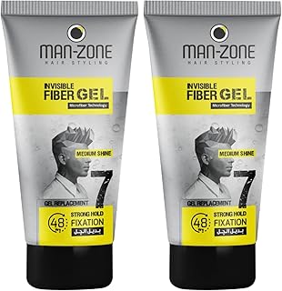 Man-Zone Strong Hold Invisible Fiber Gel 175 ml (Pack of 2)