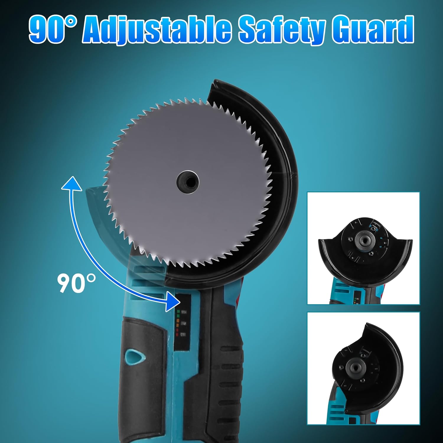 Cordless Angle Grinder, Mini Metal Grinder 19000 RPM with 2x1100mAh Battery & 4 Cutting Wheels, Hand Polishing Grinding Machine for Cutting Grinding Polishing