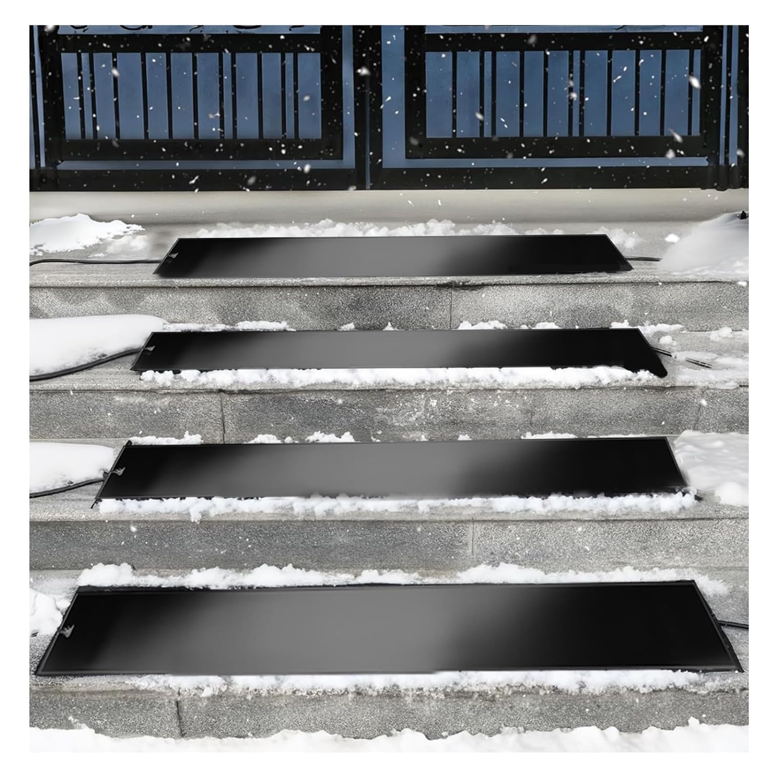 Schneeschmelzende Matten Eisschmelzmatten Beheizte Außenmatten rutschfeste Heizmatte Schneeschmelzmatten für Auffahrten Beheizte Außenmatten Schneeschmelzsystem,36 * 300cm