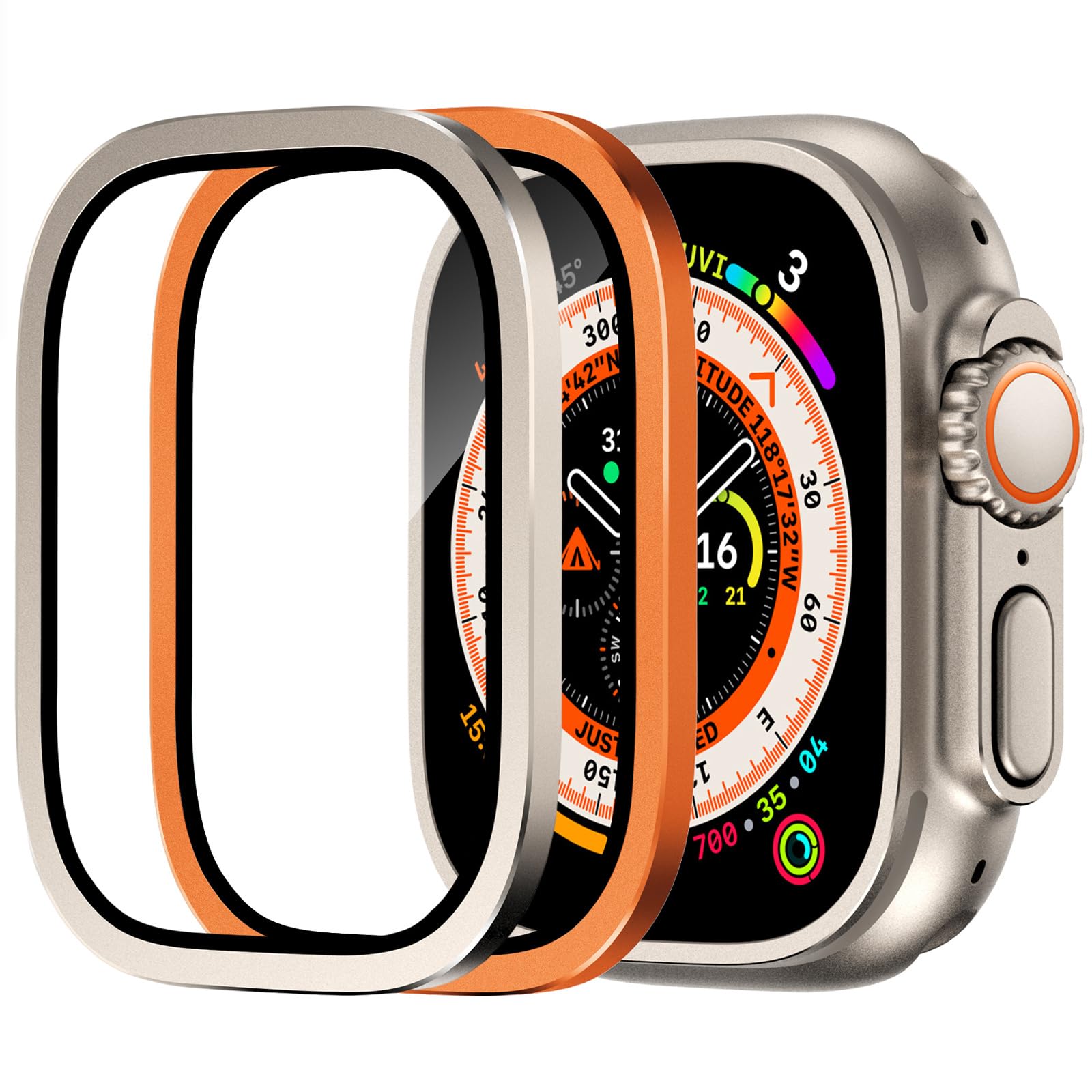 Amazon.co.jp: 【2枚】Apple watch Ultra 49mm専用 保護カバー アルミ  