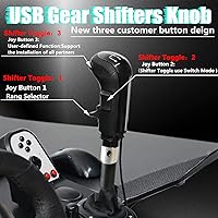 Vista 2 de Actualización de la perilla de cambio USB soporte G29 G27 G25 para PXN A10 compatible con PC para ATS y ETS2 Racing Shifter THRUSTMASTER TH8A