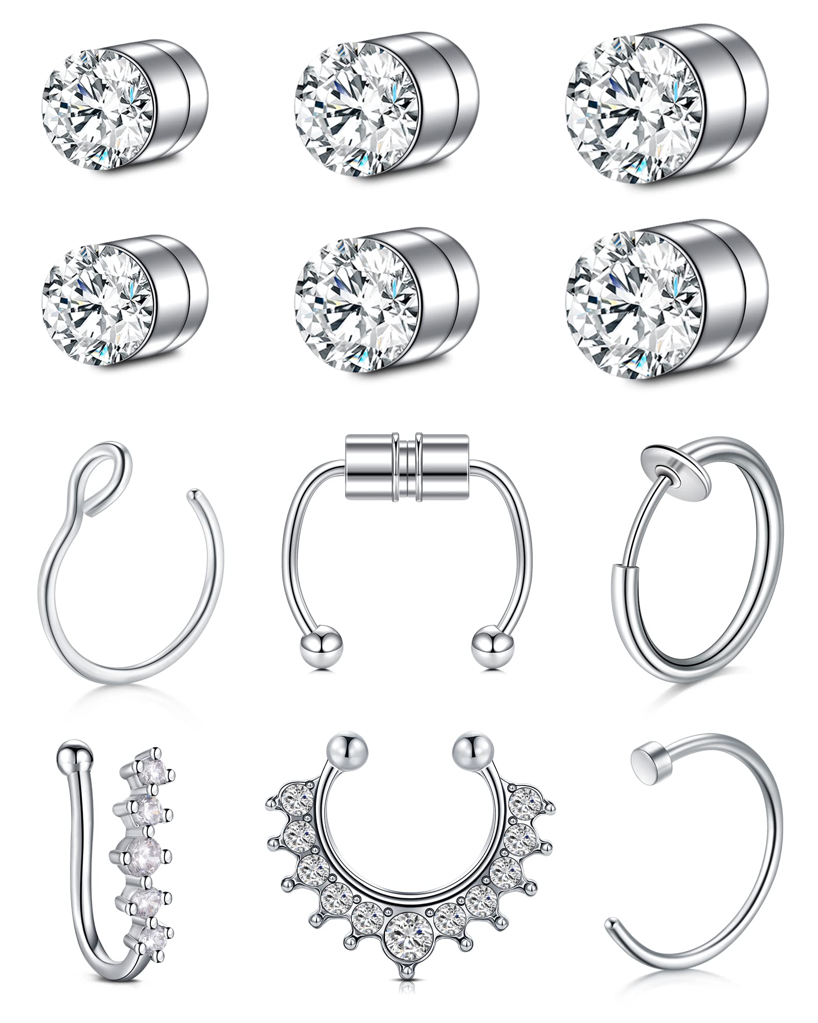 Anello Al Naso Con Piercing Finto Anello Al Naso Con Magnete In Acciaio