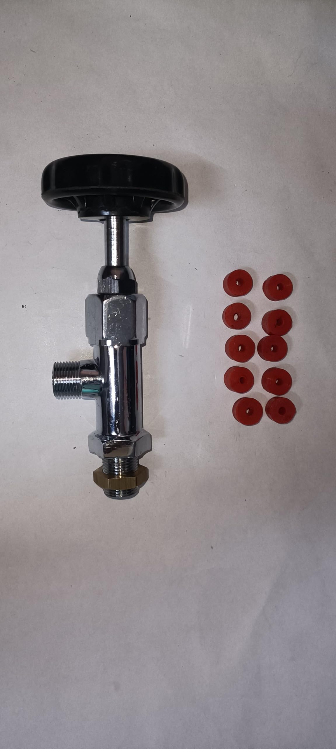 Steam coffee machine Brass Valve (toti) with Backlite Knob, Nut, & 2 Silicon Washer