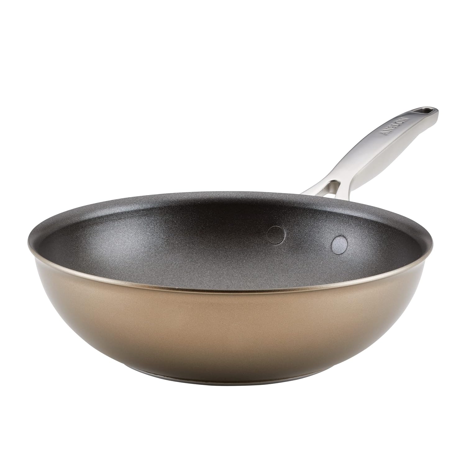 Anolon Ascend Hard Anodized Nonstick Stir Fry Pan Wok - Good for All Stovetops Gas Glass Top Electric