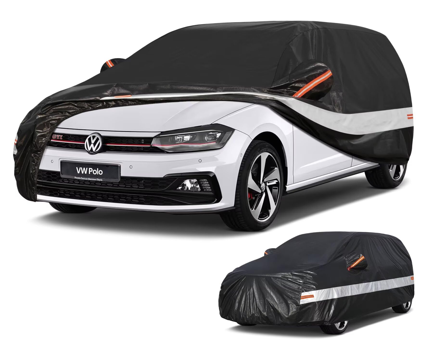 Holthly 10 strati Telo Copriauto per VW Polo/Volkswagen Polo(1981-2025),100% copertura auto impermeabile,Telo Copri Auto per Esterno,impermeabile,protezione UV,antivento,antipolvere