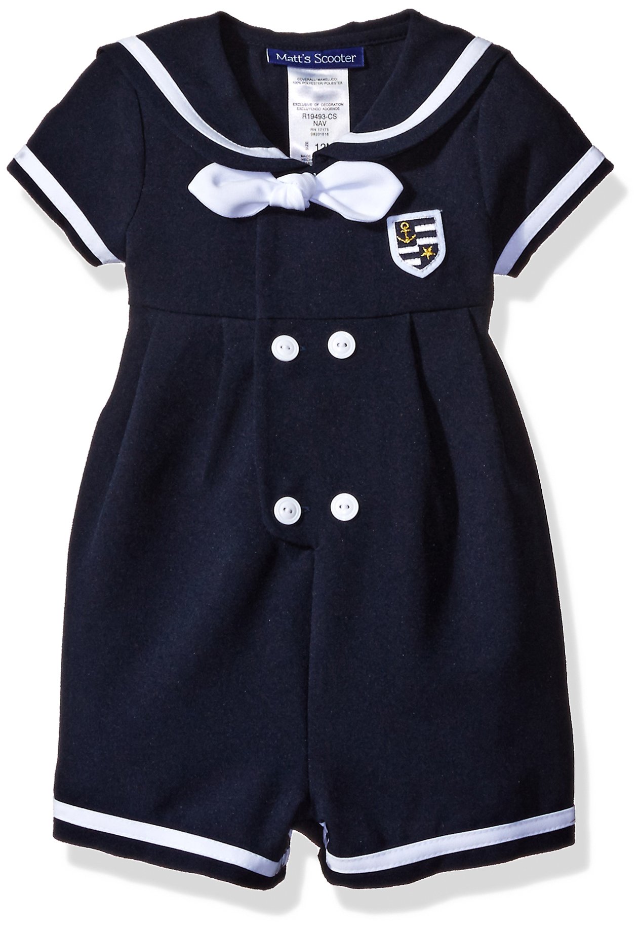Bonnie Baby Baby Boys' Coverall, Navy, 3-6 Months