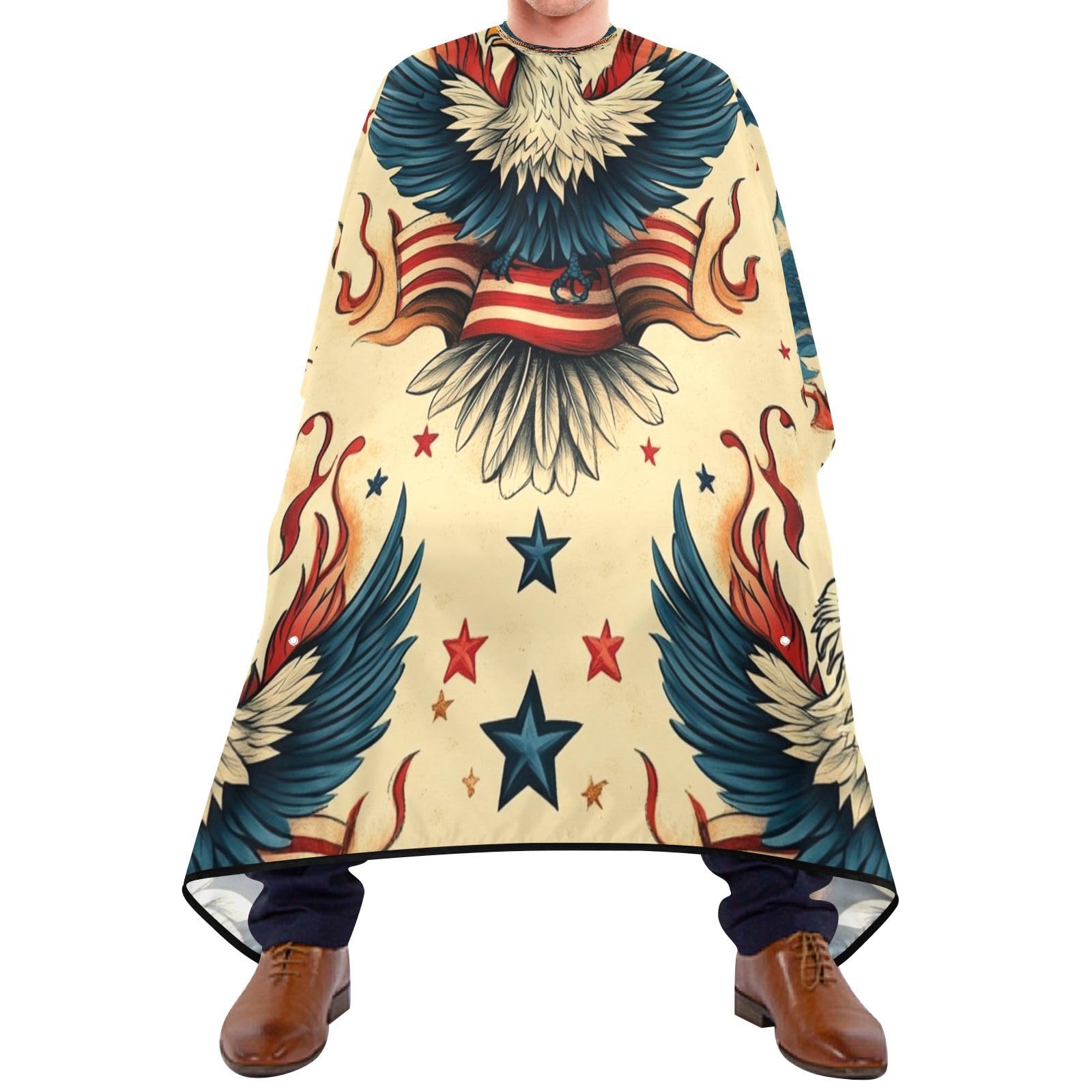 Kigai Falcons Hair Cutting Cape for Men & Women Waterproof Barber Cape Professional Hairdressing Salon Styling Apron with Adjustable Closure Snap