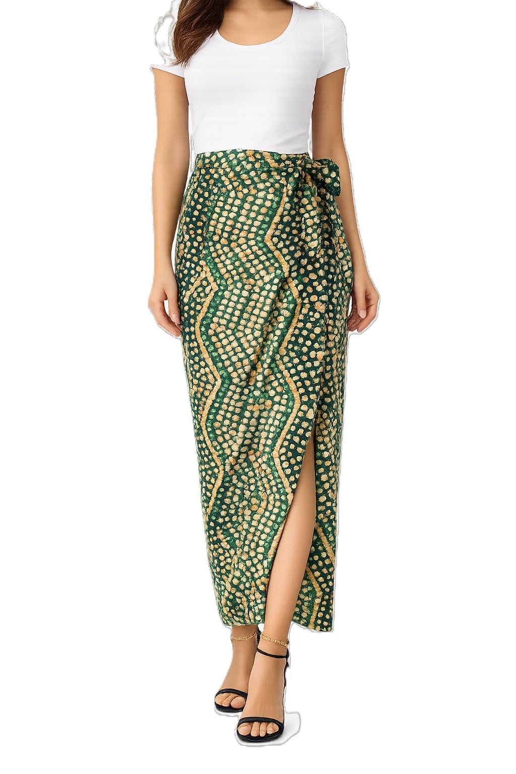 Wrap Around Skirt for Women - Multicolour Print Maxi Length-image-14