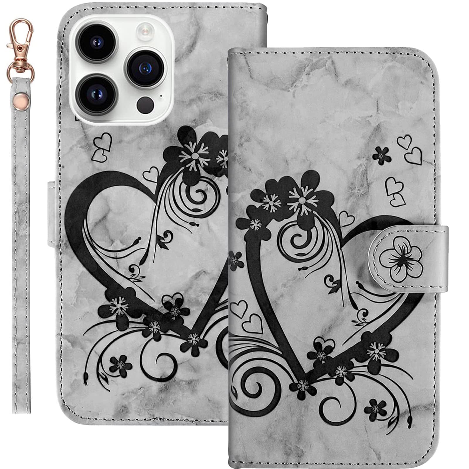 JEFFENEN Cover per iPhone 14 (6.1),Custodia Protettiva in Marmo Motivo