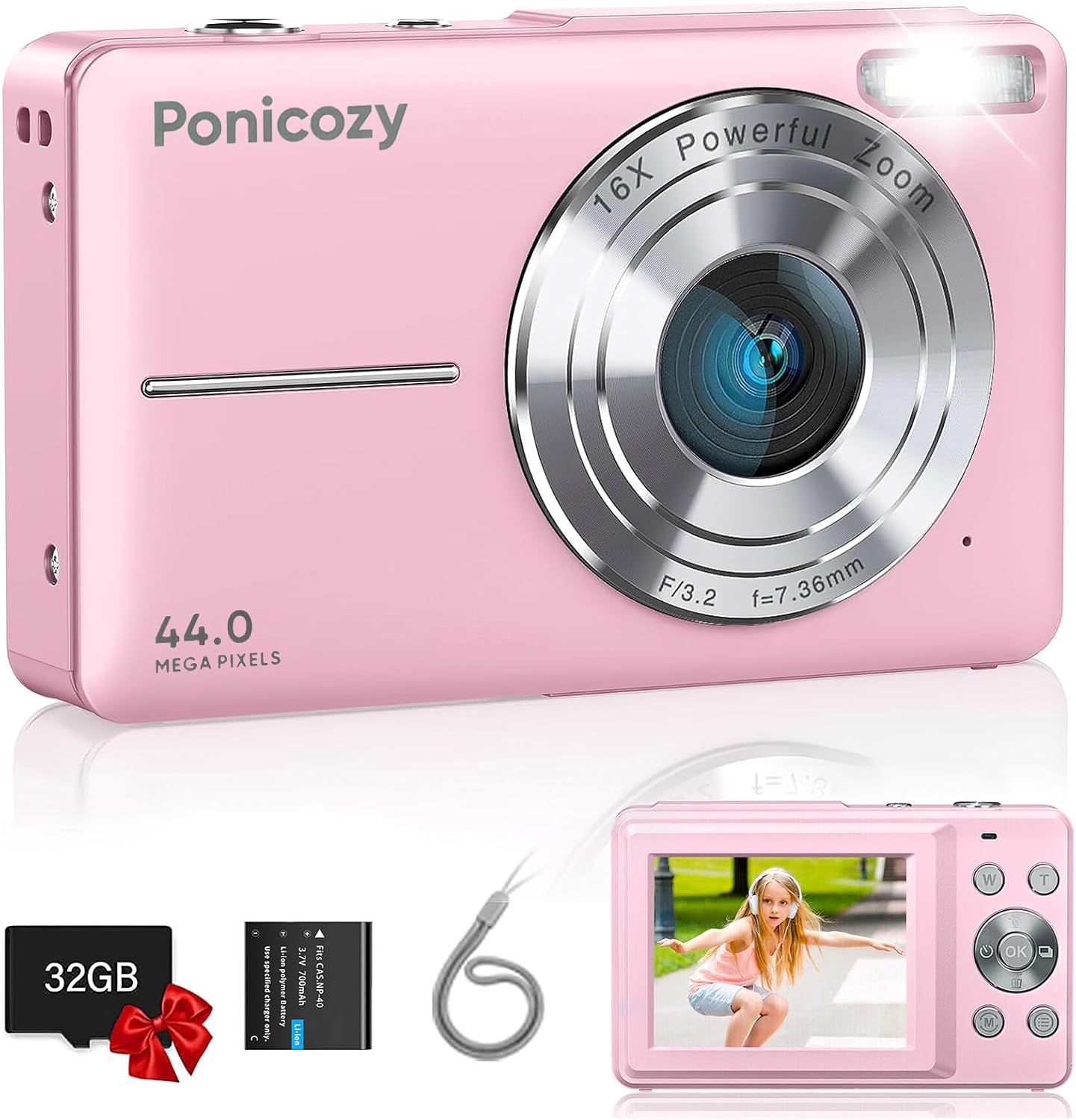 Ponicozy Digital Camera, 44MP FHD...