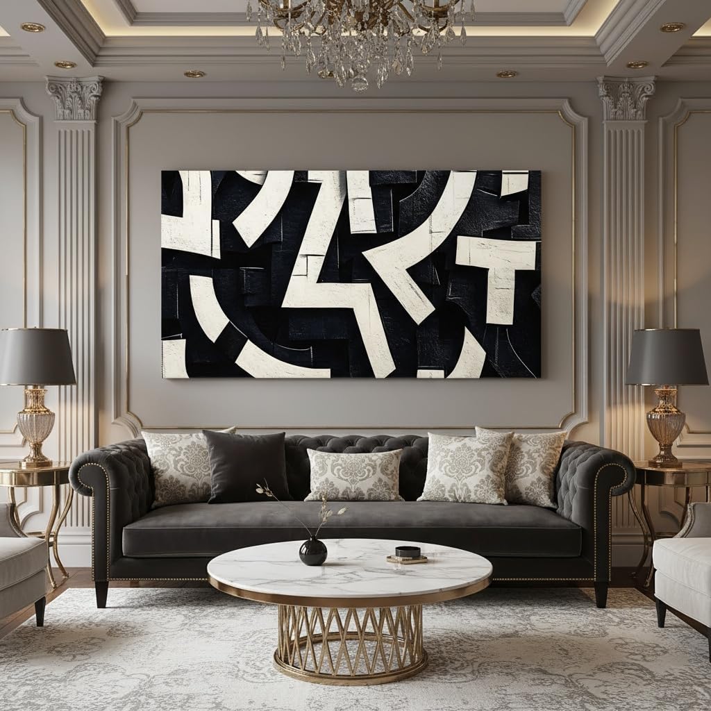 Iallbin Abstract Canvas Wall Art, Large Wall Art for Living Room, for Wall Modern Paintings Wall Decor Living Room, Kitchen Home and Office