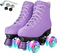 Vista 1 de XUDREZ - Patines de ruedas de piel sintética de doble fila para mujer