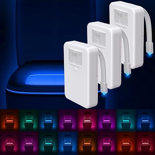 LumiLux luz para inodoro con detección de movimiento, 16colores LED avanzados, memoria interna, detección de luz, color blanco, para el interior del