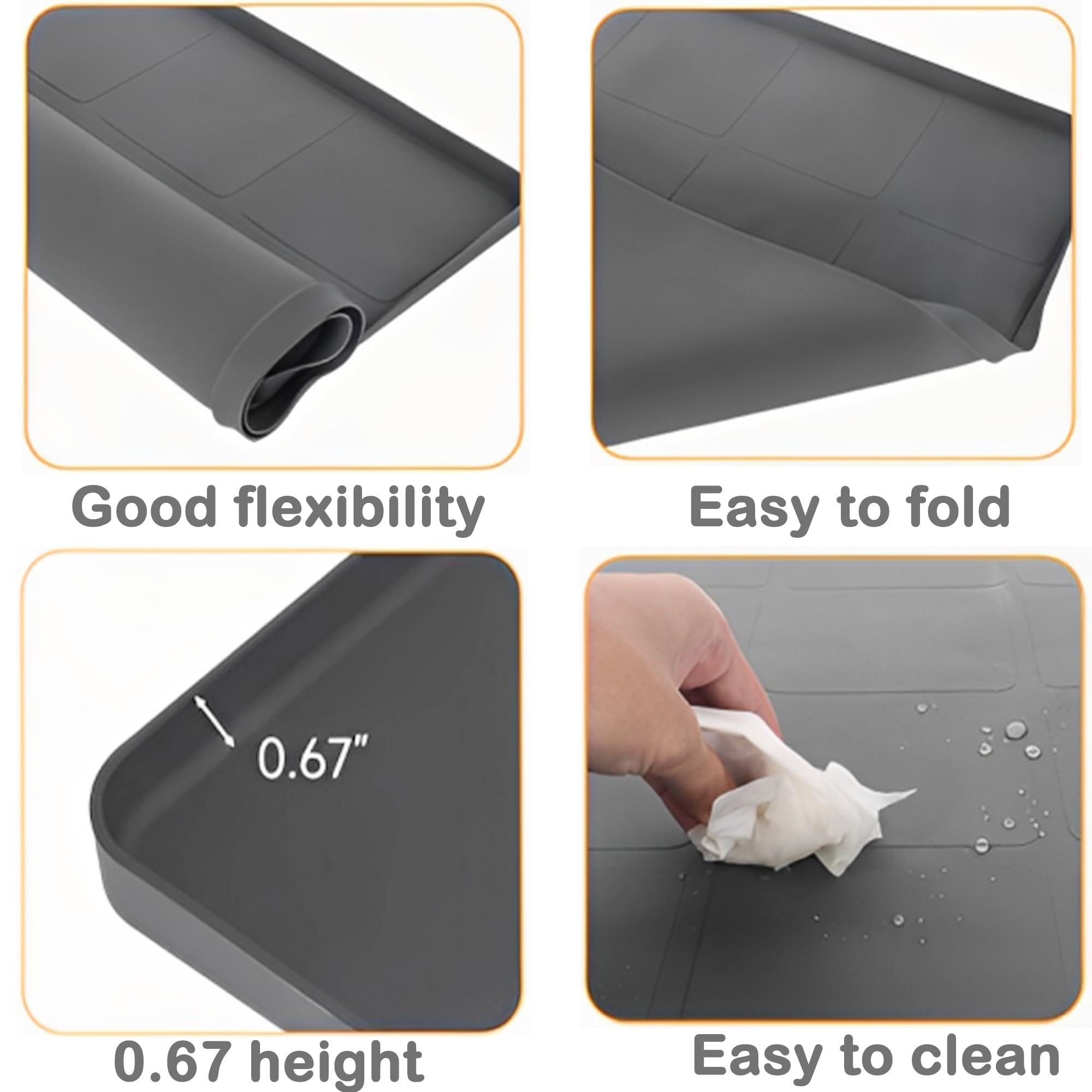Alfombrilla Para Refrigerador, Tapete De Silicona Multifunción, Mini Nevera, Mini Refrigerador, Protector Suelo Cafetera Pequeña, Protector De Suelo Suave Para Debajo Del Refrigerador