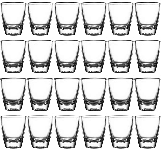 Kieliszki do wódki, 35 ml, zestaw szklanek do shotów tequila, wódki, ouzo, likieru (35 ml, 24 sztuki)