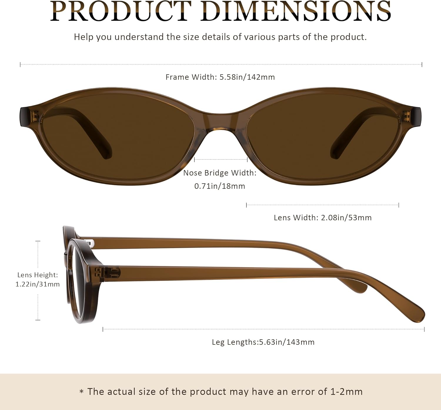 Sunglasses Womens Retro Oval Sunglasses for Women - Cat Eye 90s Glasses Y2K UV400 Lightweight Narrow Shades