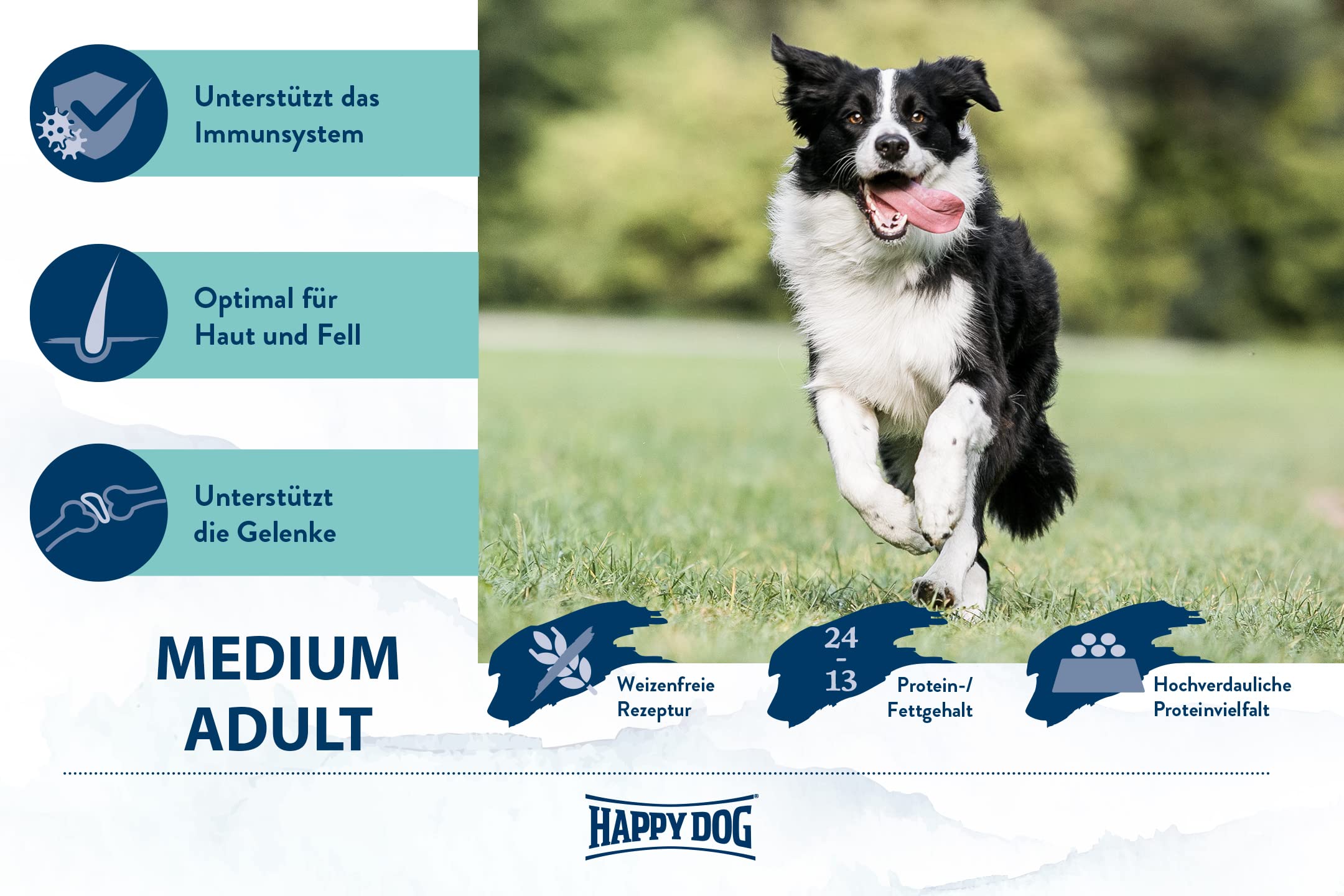 Happy Dog - Supreme fit & vital Medium Adult - 2x12kg (24kg) - Trockenfutter, Weizenfrei