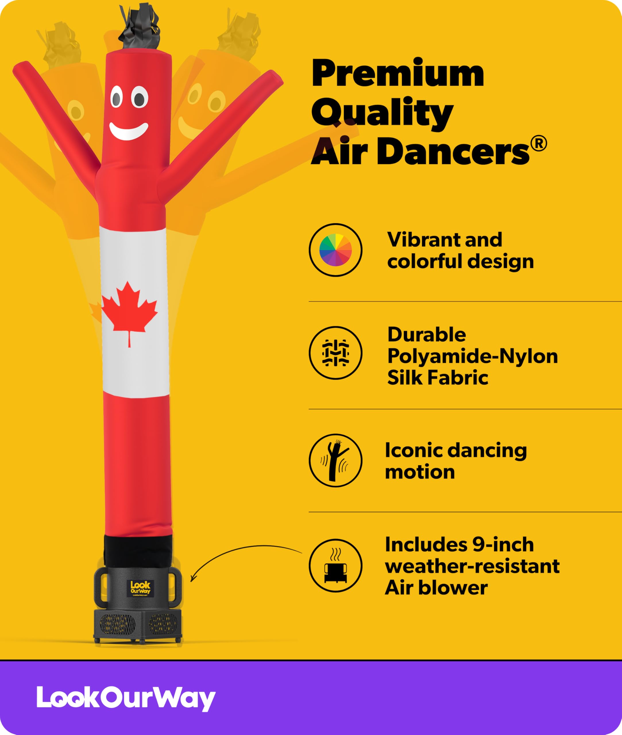 LookOurWay Wacky Waving Inflatable Tube Man Set - 7ft Tall