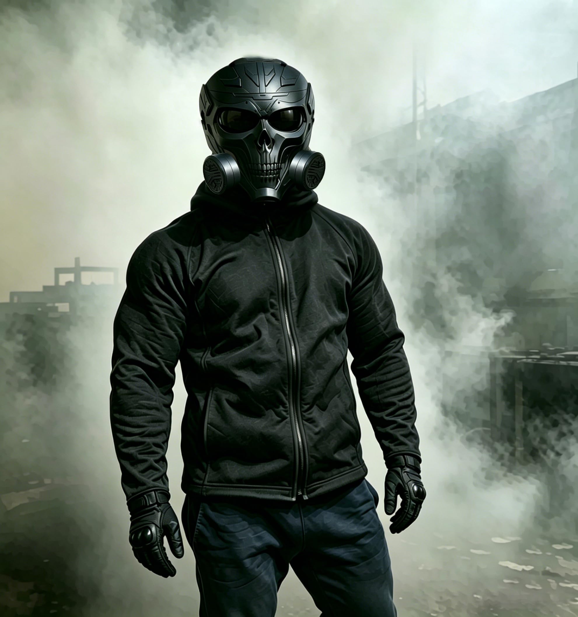 Masque Paintball Ventilé Masque de Protection Airsoft avec Double Ventilateur Turbo Noir