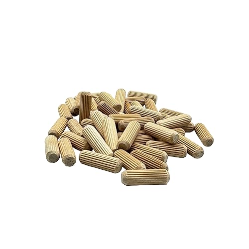 Vista 20 de 1/4" x 1" - Paquete de 500 pasadores de madera - Secados al horno, estriados y biselados (1/4" x 1", 500 unidades)