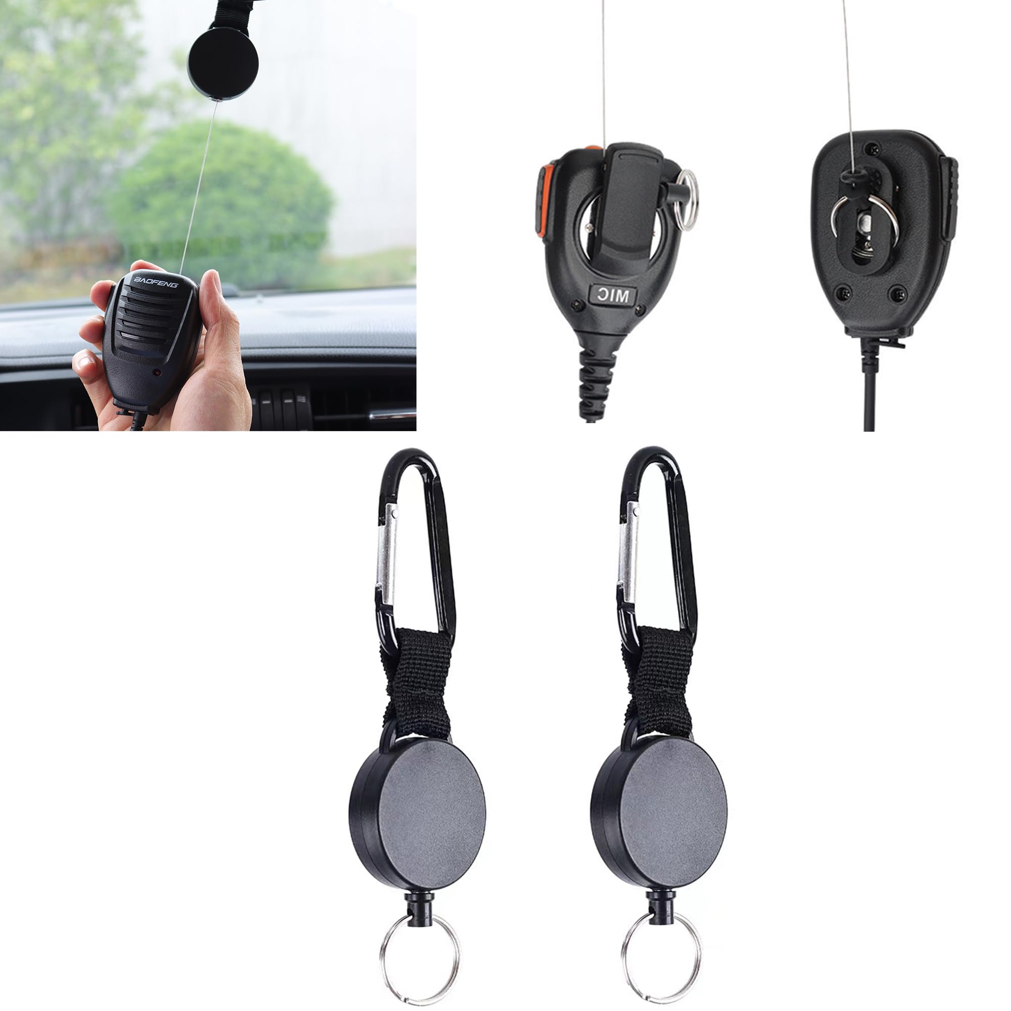 Ham Radio Microphone Keeper For Car Use Heavy Duty Retractable