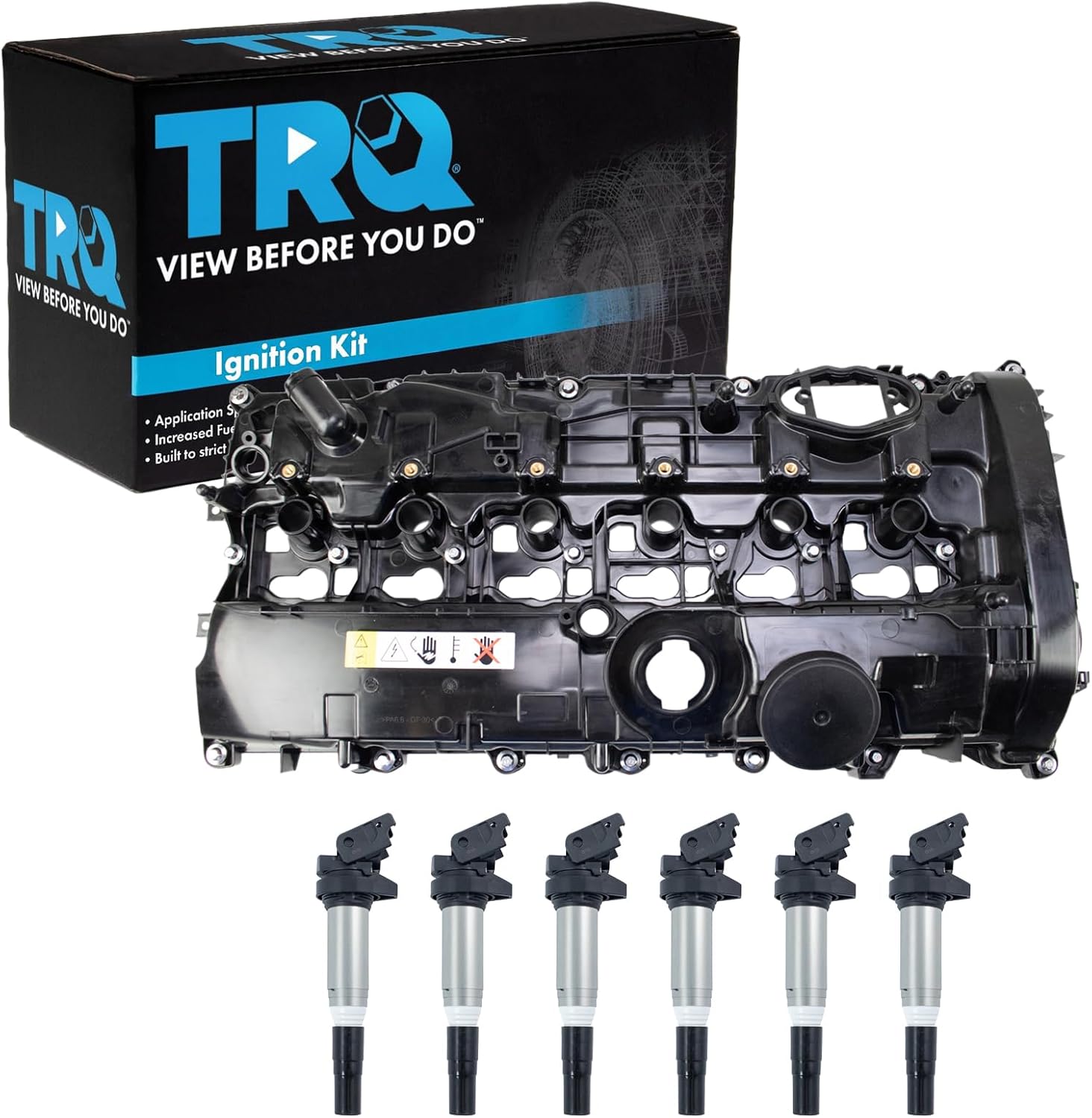 TRQ Ignition Coil Kit 7 Piece Compatible with 2016 BMW 335i GT xDrive 2017 535i GT 535i GT xDrive 2017-2020 M2