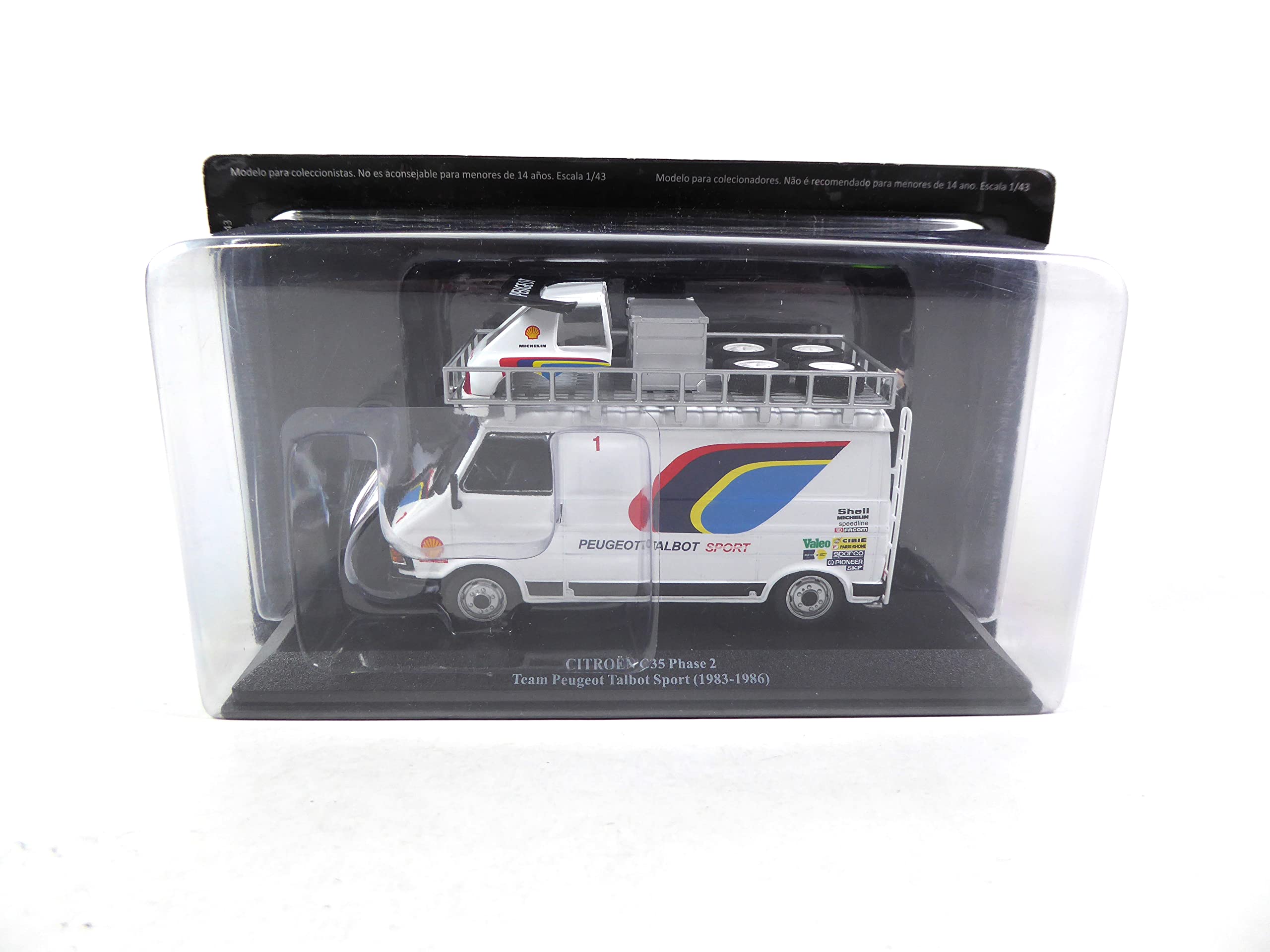 OPO 10 Camion 1/43 Citroen C35 Phase 2 + Coque de Peugeot 205 GTI Turbo 16 sur Le Toit/Team Peugeot Talbot Sport - CMC001