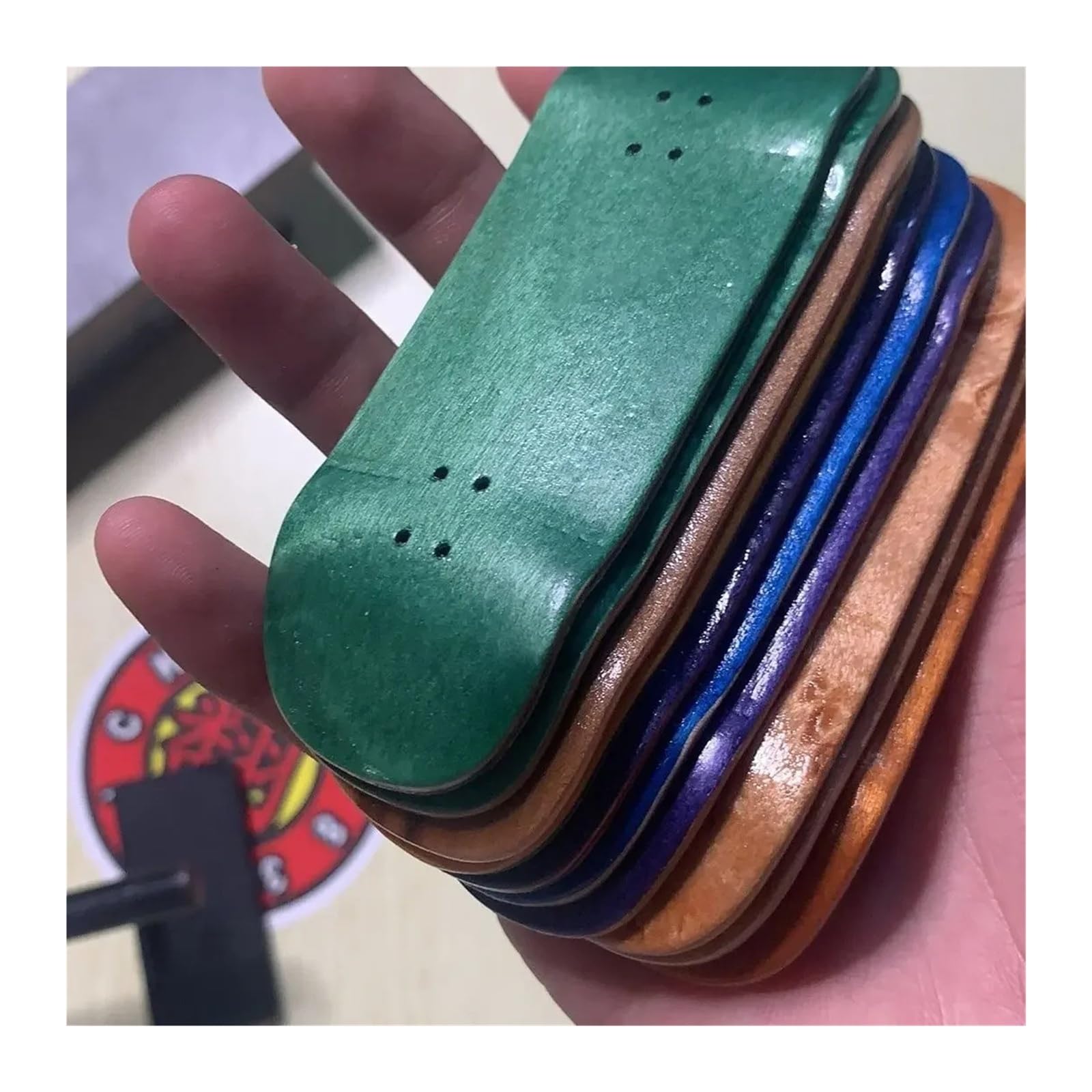 6 piezas de madera de tallado por lote, chapa de madera de arce teñida, kit de incrustaciones de madera de marquetería exótica sin terminar para carpintería, manualidades, palillos de madera de