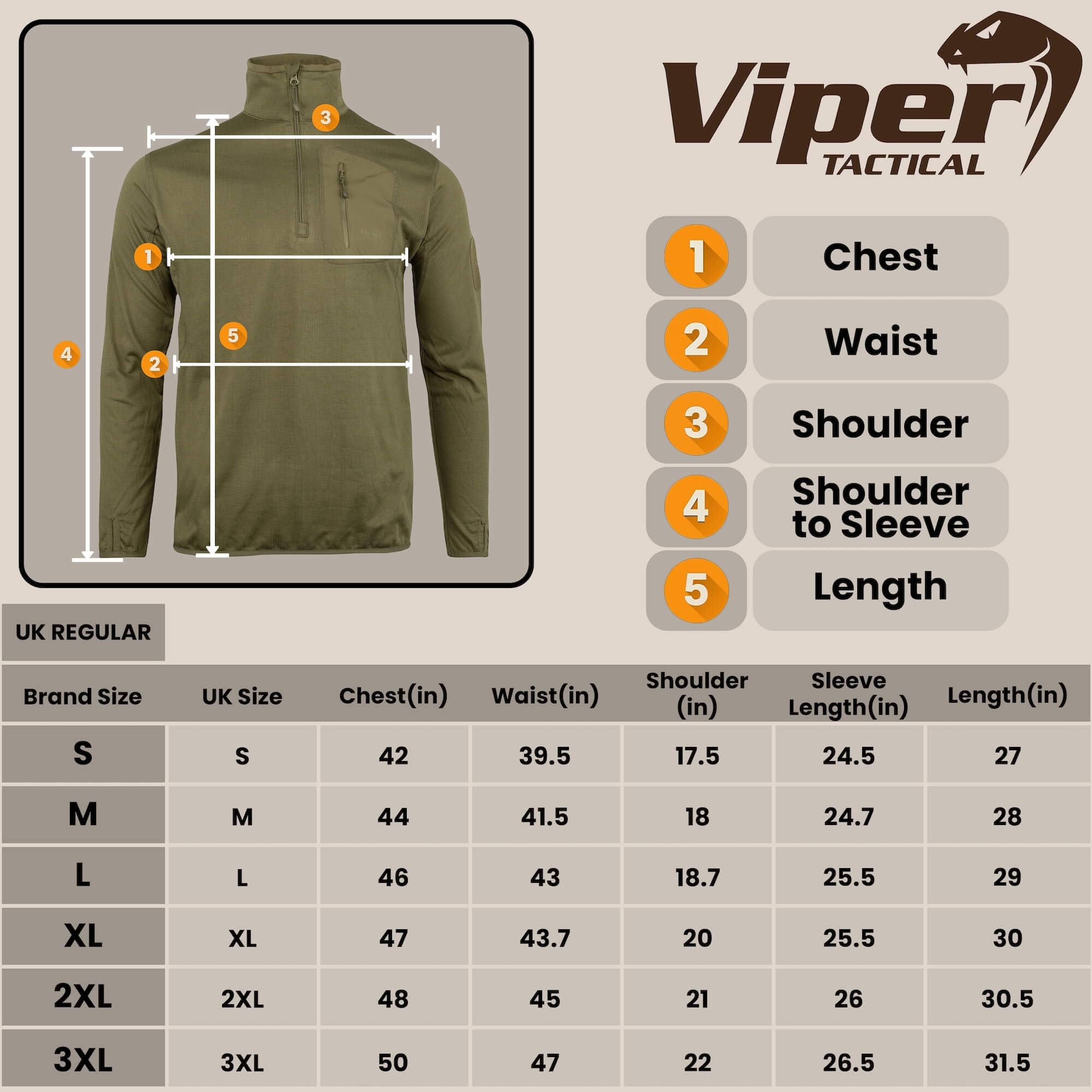 Viper TACTICAL Maglia tecnica in pile a strato intermedio