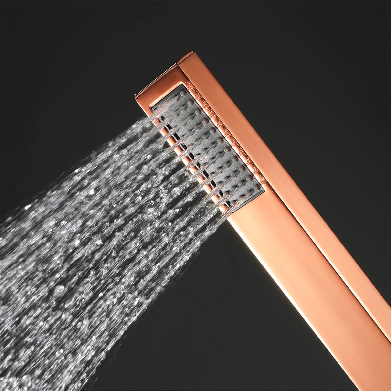 Cabezal de ducha de mano de alta presión con barra deslizante, kit de ducha ajustable montado en la pared, manguera flexible, solución de ducha al aire libre, fácil instalación, diseño moderno