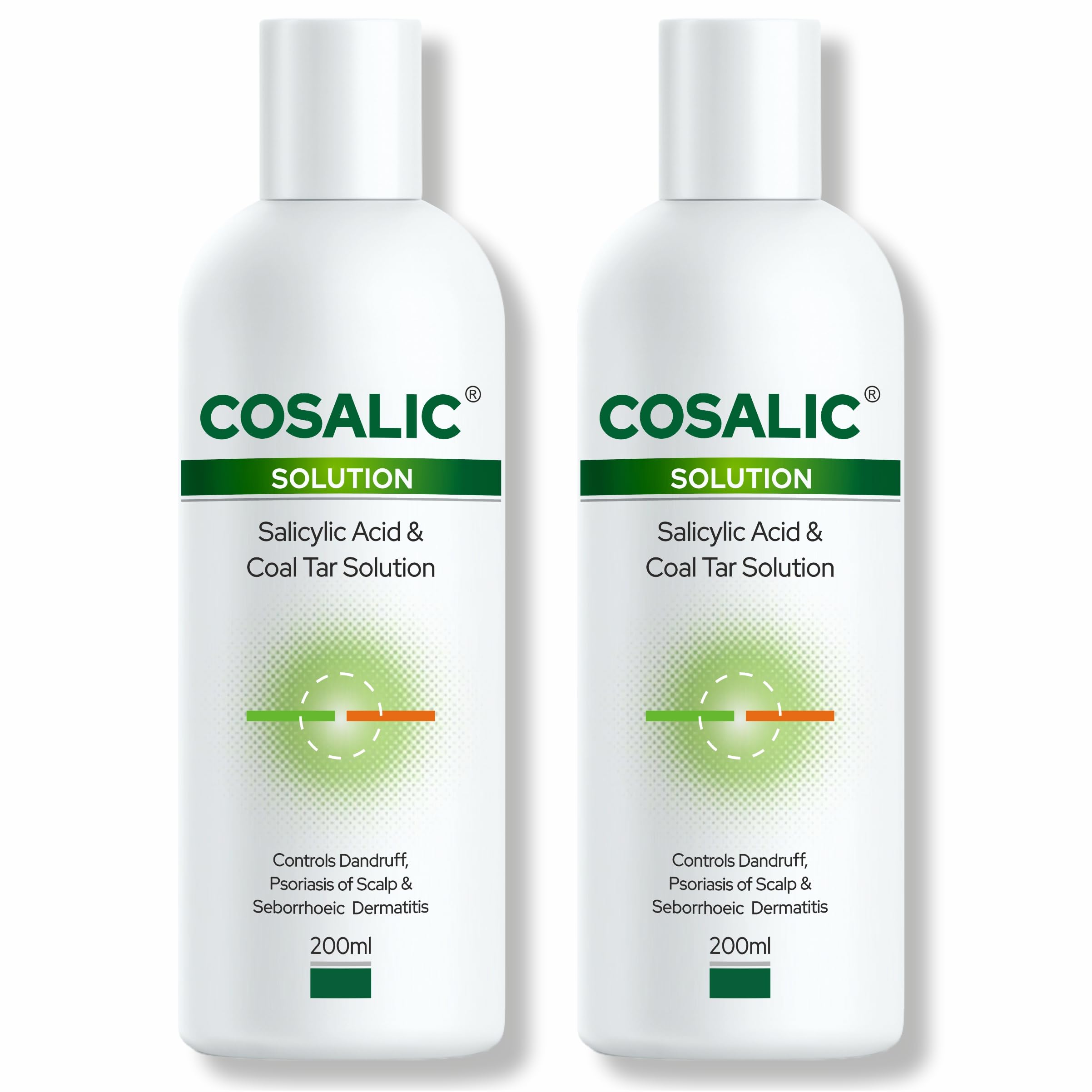 Salve Cosalic Anti-Dandruff Shampoo โ 200ml (Pack of 2) with Coal Tar & Salicylic Acid Shampoo | Gentle Scalp Care for Dry, Itchy, Flaky Scalp
