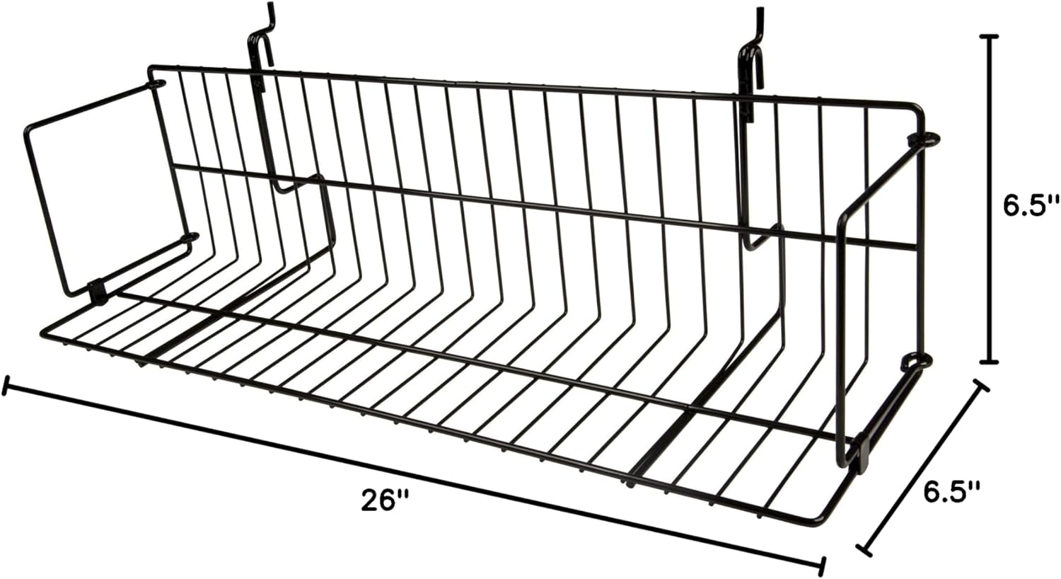 Lot of 6 Retail Black CD/DVD/Cassette Shelves For Grid 24"L x 6"D x 6½"H