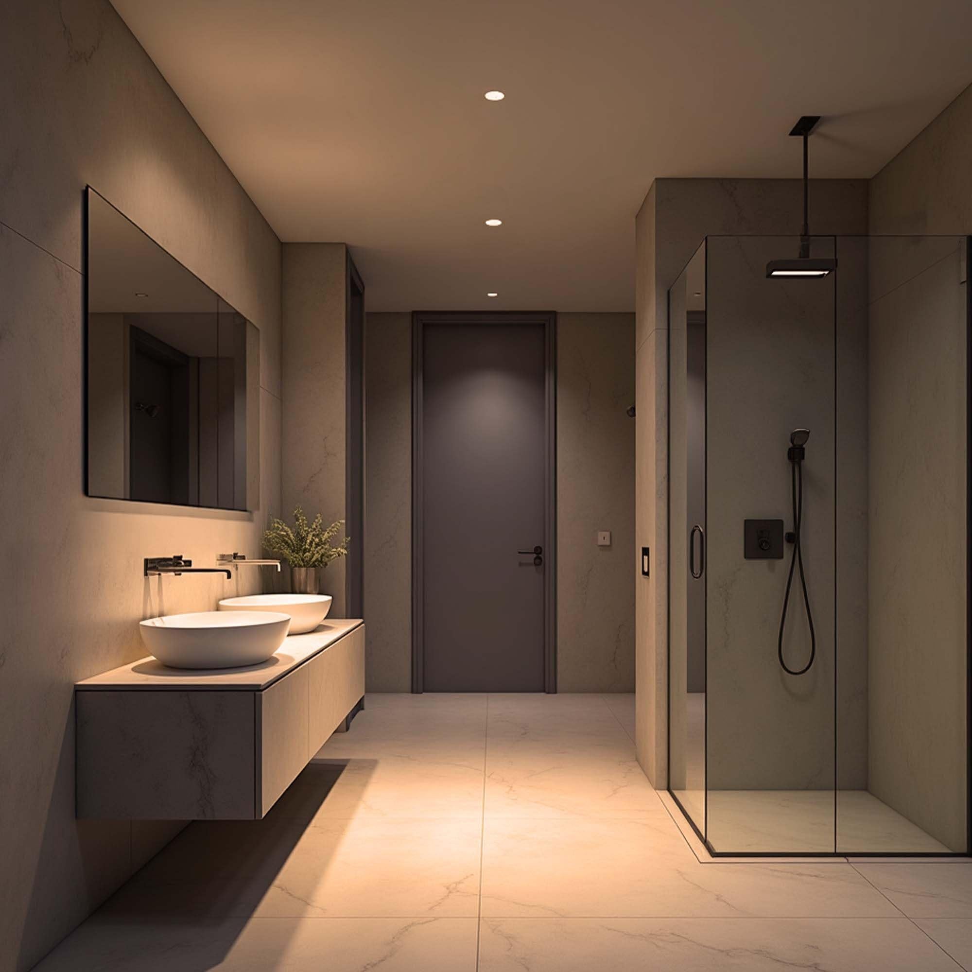 Ledvion 6 pezzi faretto LED bianco 4W CCT impermeabile IP65 dimmerabile | Foro di incasso Ø55mm; Impermeabile per bagno doccia e ambienti umidi interni