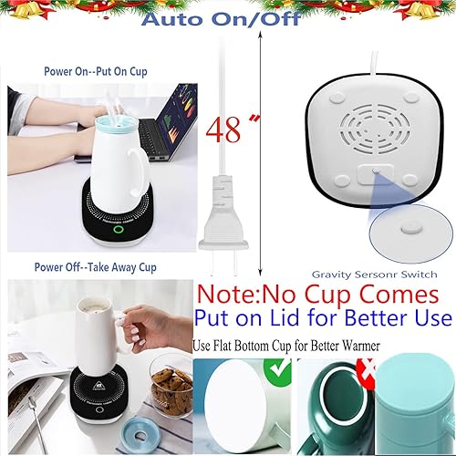 Miniatura 6 de Calentador de taza de café para escritorio con apagado automático, calentador de taza de café para escritorio, oficina, hogar, regalos de café