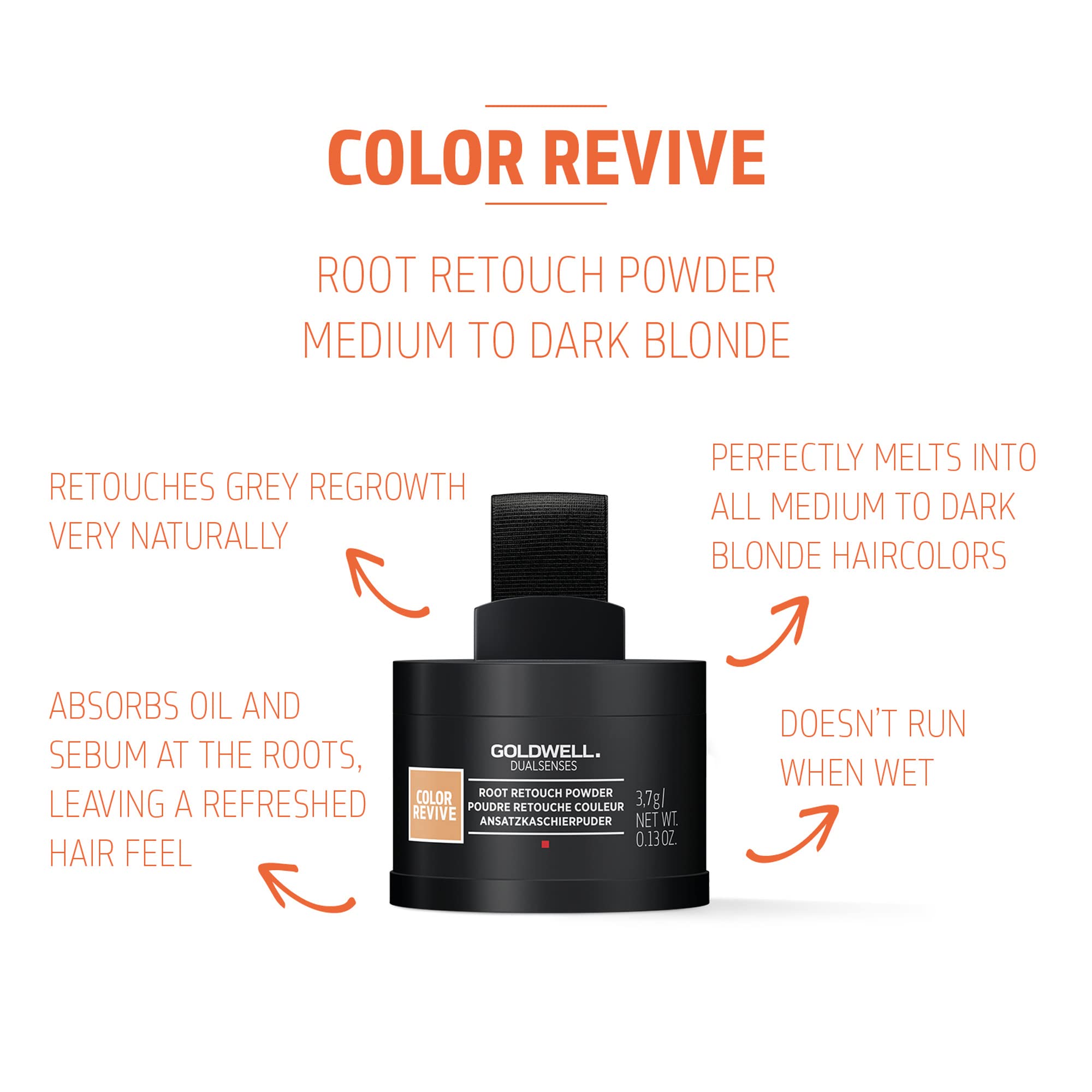 Goldwell Dualsenses Color Revive puder do maskowania odrostów ?redni do ciemnego blond 3,7 g tygiel