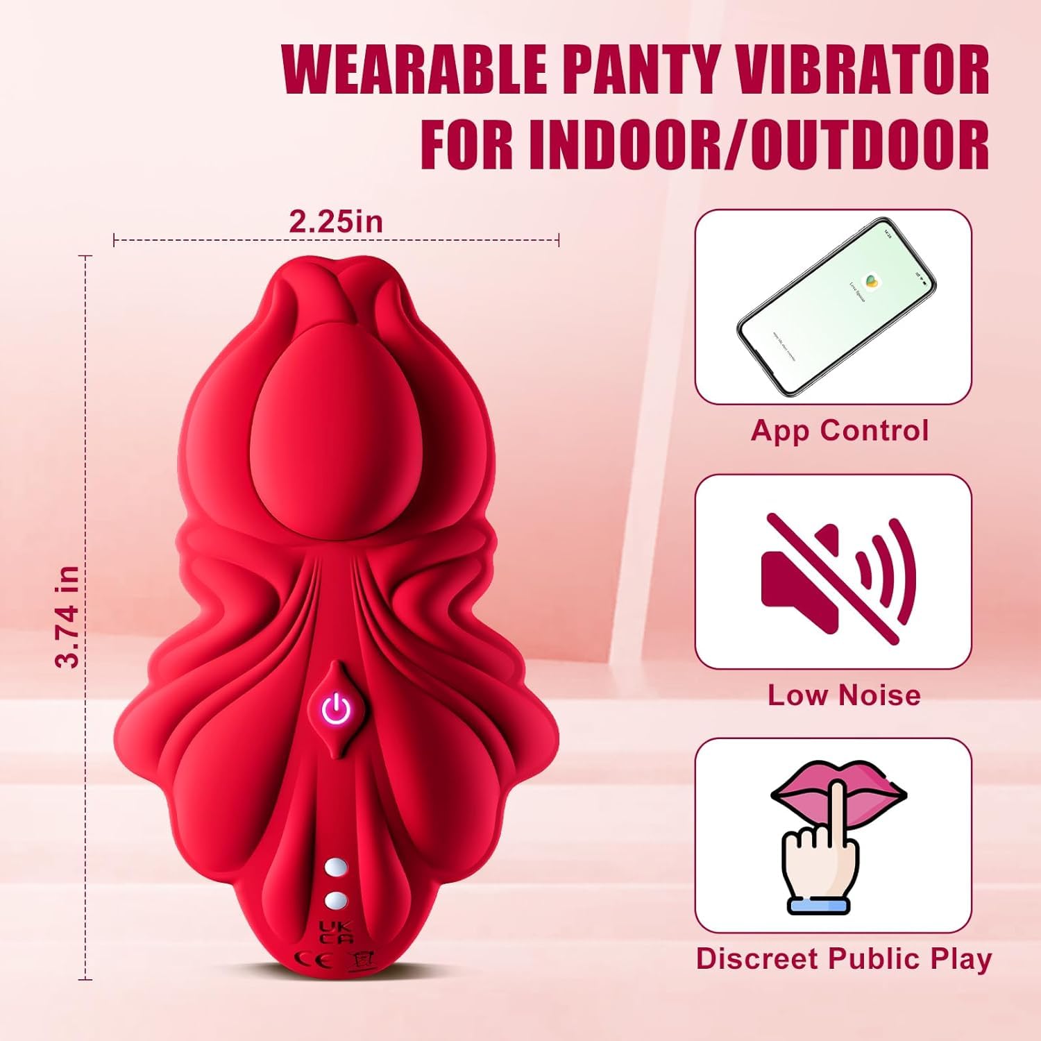 Vibratore portatile da donna – Giocattoli sessuali per adulti, mini vibratore e telecomando APP con 9 modalità di vibrazione, stimolatore clitorideo con clip magnetica