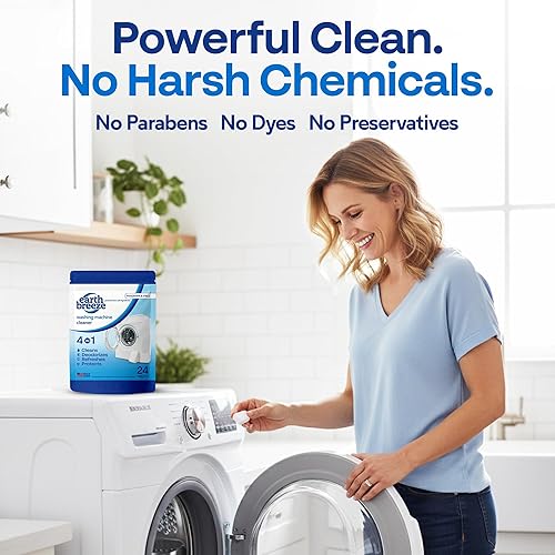 Miniatura 2 de Earth Breeze Tabletas limpiadoras para lavadora  Limpia profundamente, desodoriza y elimina olores, residuos y acumulación  Para carga frontal,