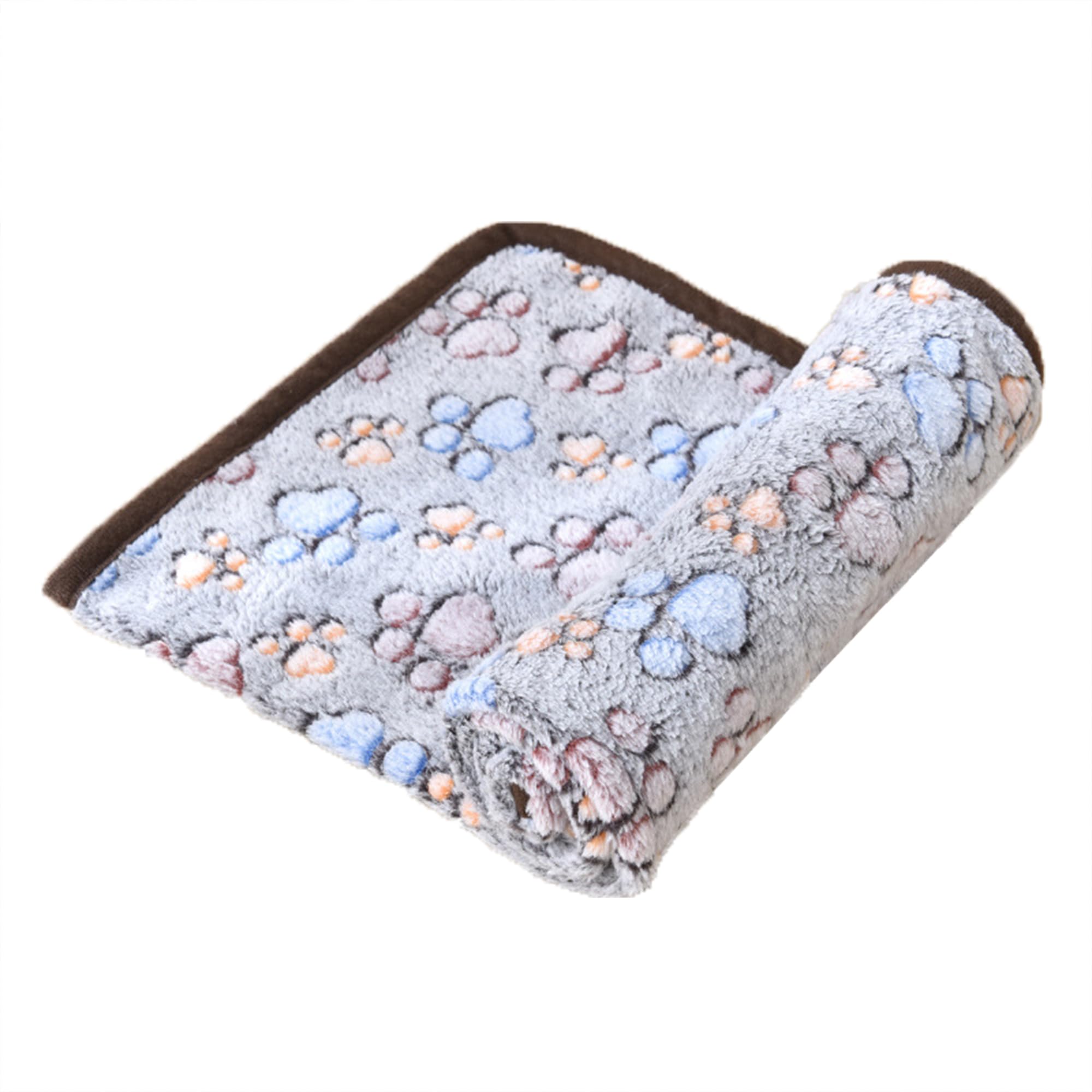 Coperta in flanella per animali domestici, lavabile, con stampa di zampe, per letto, divano, auto, coperta calmante per cani, gatti e cani, morbida coperta per animali domestici (grigio, 6
