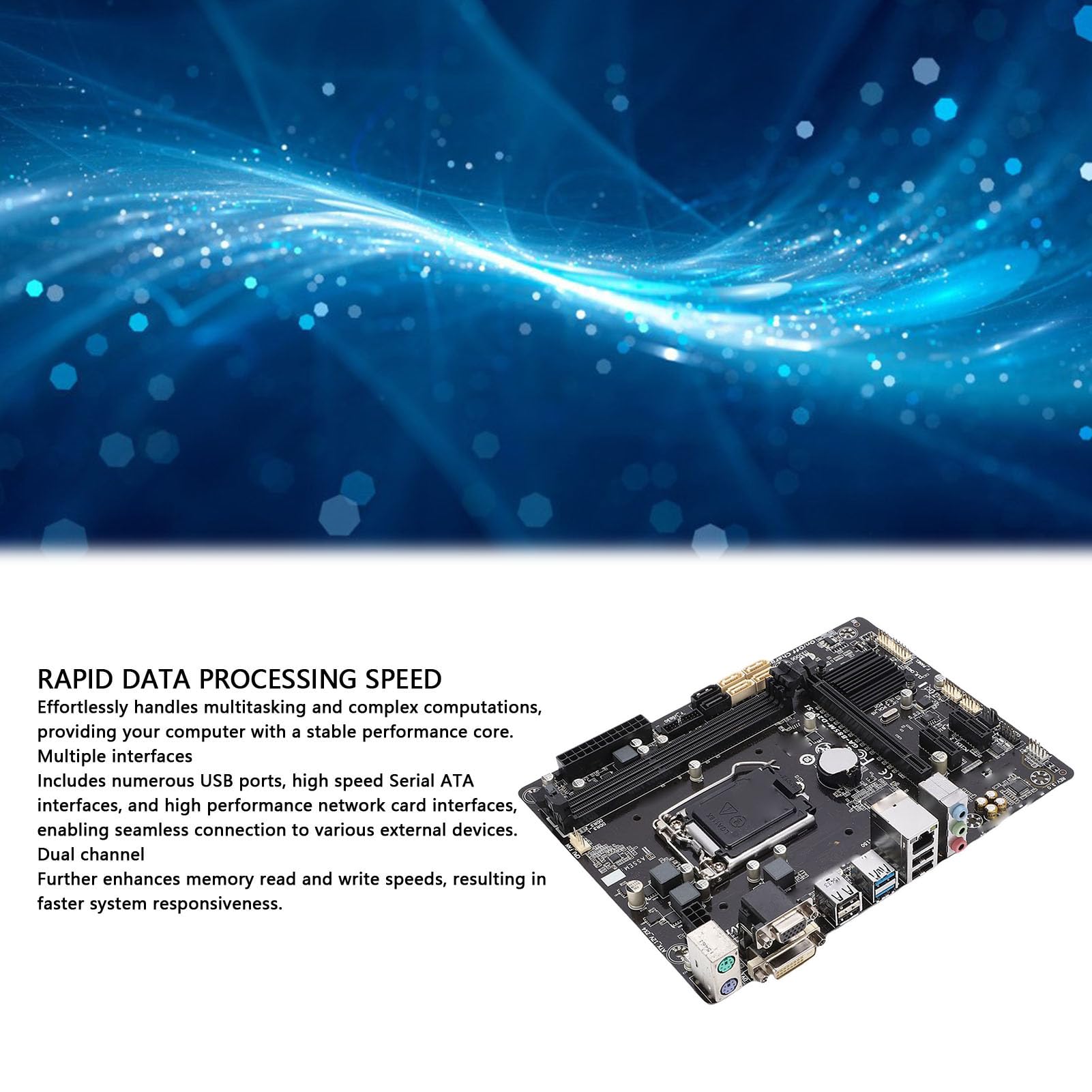 Płyta Główna Komputera Micro ATX, Płyta Główna Komputera LGA 1150 DDR3 1600 MHz z Portami USB 3.0 USB 2.0, dla Procesorów Core I7 I5 I3 Pentium Celeron 4. Generacji