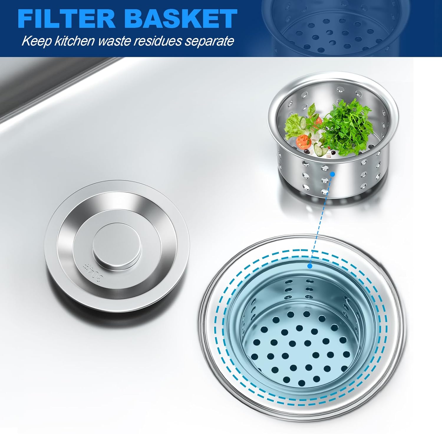 Stainless Steel Utility Sink Freestanding Single Bowl Laundry Sink with 360° Swivel Pull-Out Sprayer Faucet, Hot and Cold Water Plumbing Workbench for Laundry Room Farmhouse