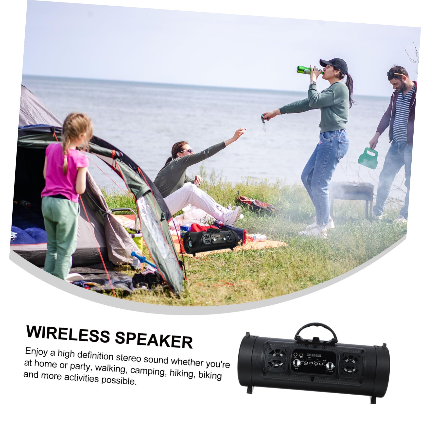 Altavoz Inalámbrico M17 Portátil con Conexión Inalámbrica Negro de Plástico