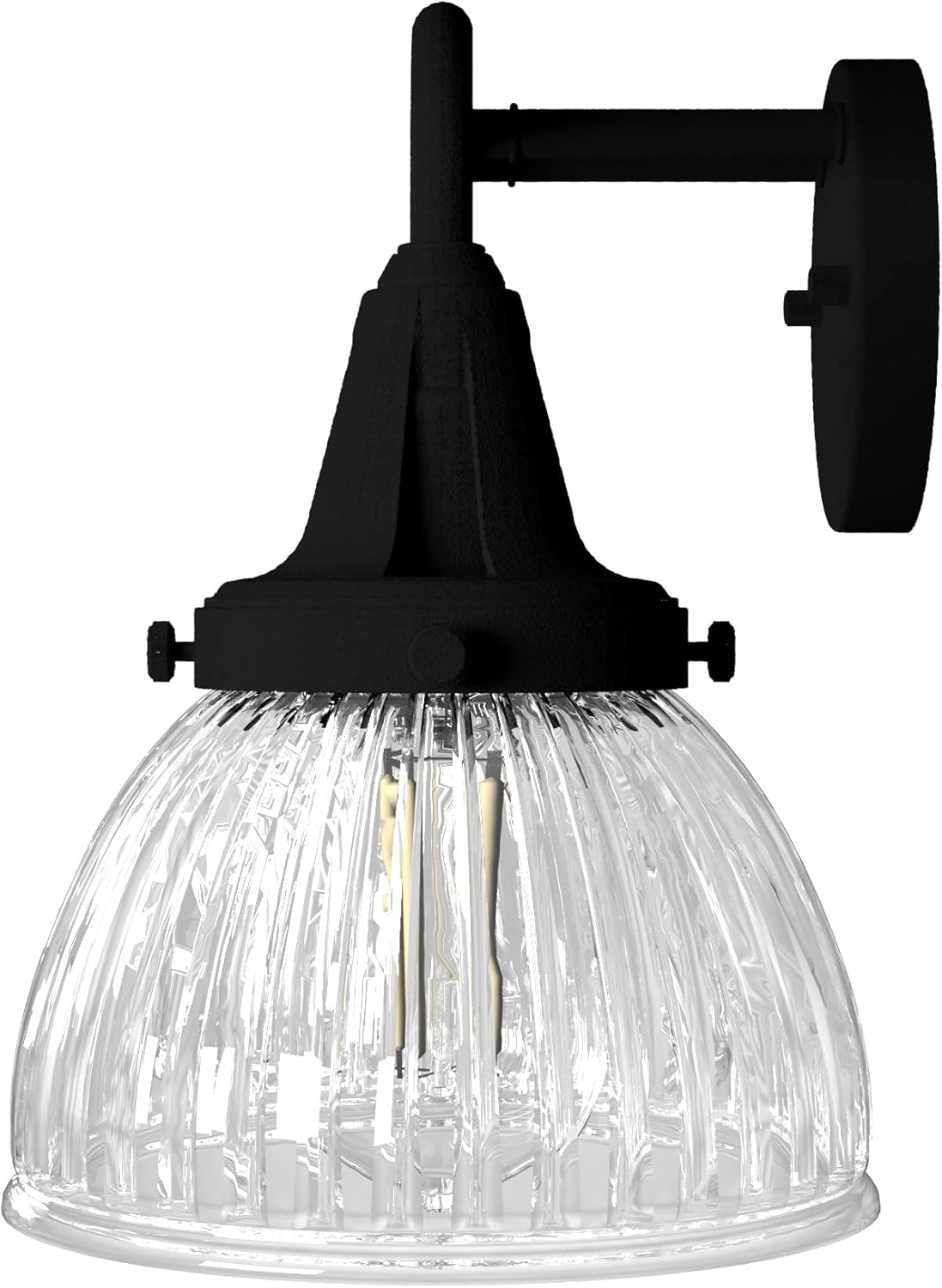 Hunter - Cypress Grove 3-light Natural Black Iron, Medium Size Vanity Light, Dimmable, Transitional Style, for Bedrooms, Kitchens, Foyers, Bathrooms - 19257