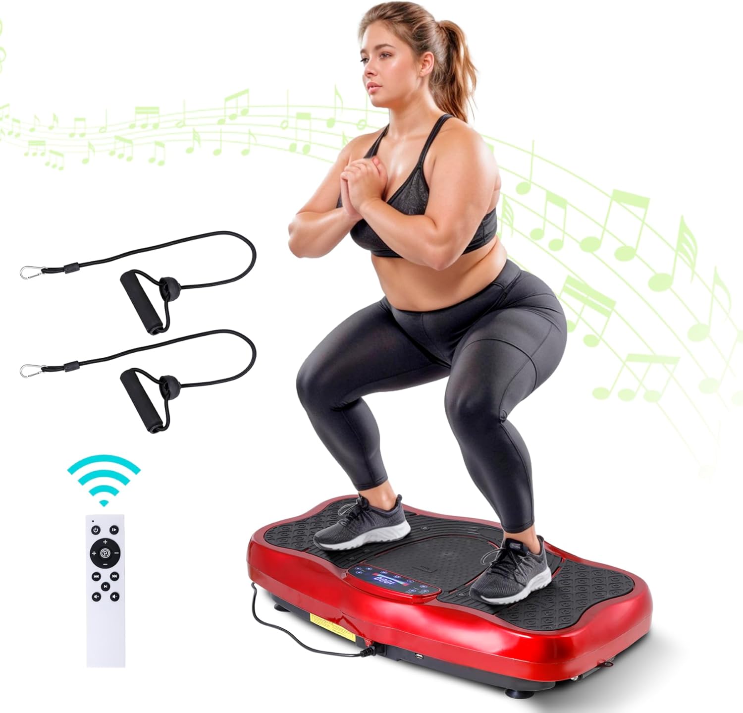 Vibration Plate Exercise Machine, Shaking Whole Body Workout Vibration Platform Lymphatic Drainage, Power Waver Vibrate Stand Machine for Home Fitness Weight Loss